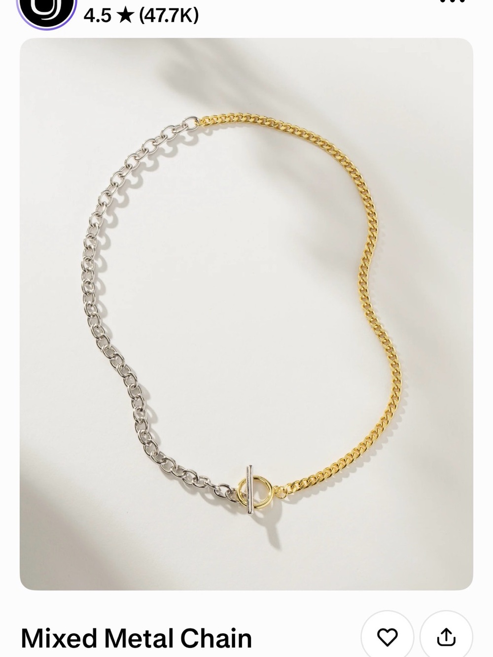Uncommon James Two-Tone Gold & Silver Chain Necklace